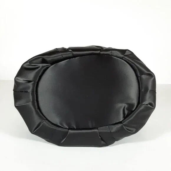 ZARA SATIN EFFECT MINI BUCKET BAG IN BLACK W/ CROSSBODY CHAIN STRAP NEW WITH TAG - Picture 7 of 10